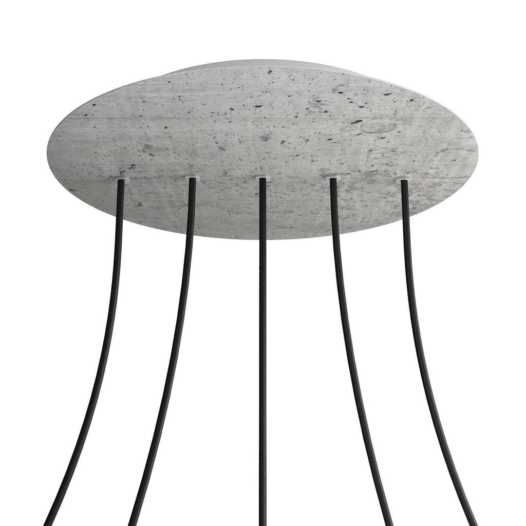 Rose-One XXL rosette round, diameter 400 mm with 5 holes in line and 4