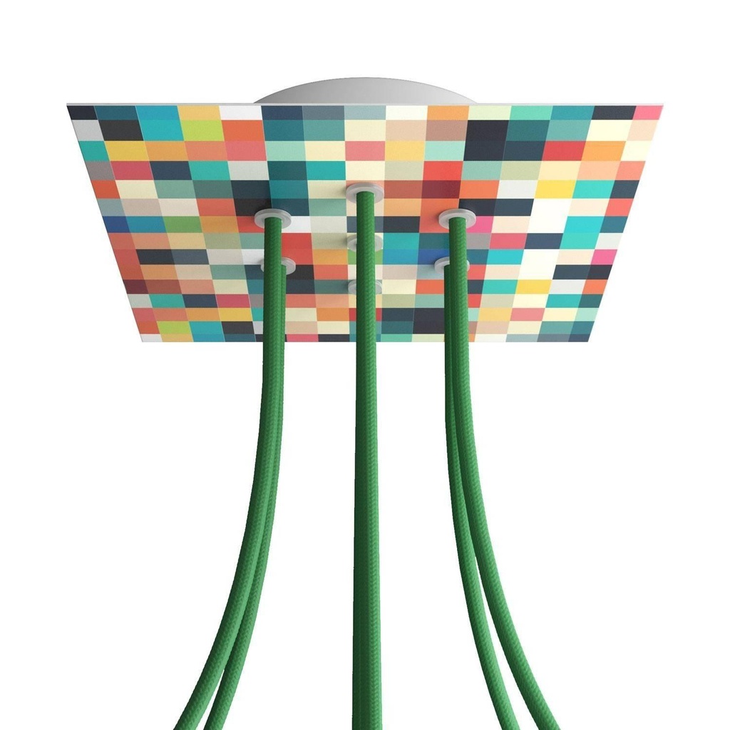 Rose-One square rosette, 200 mm with 7 holes and 4 side holes - PROMO