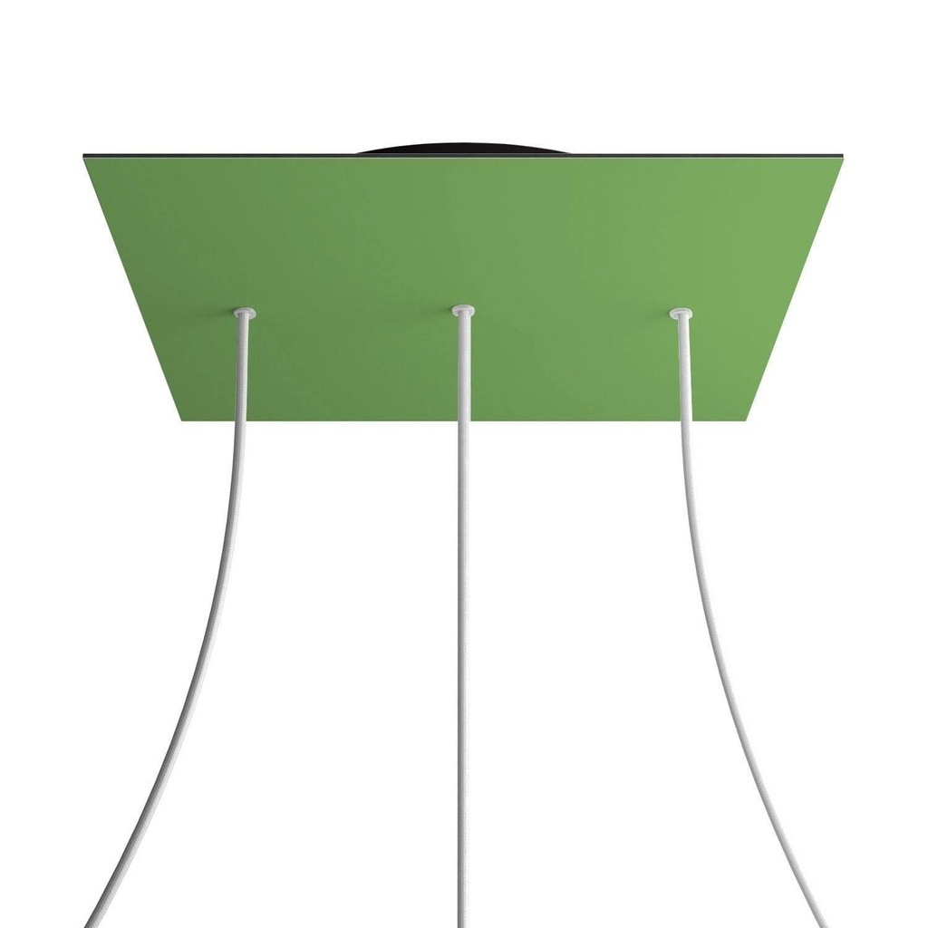 Rosone XXL Rose-One quadrato, 400 mm con 3 fori in linea e 4 fori