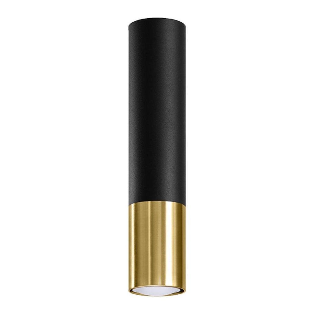 Lampada da soffitto LOOPEZ nero/oro