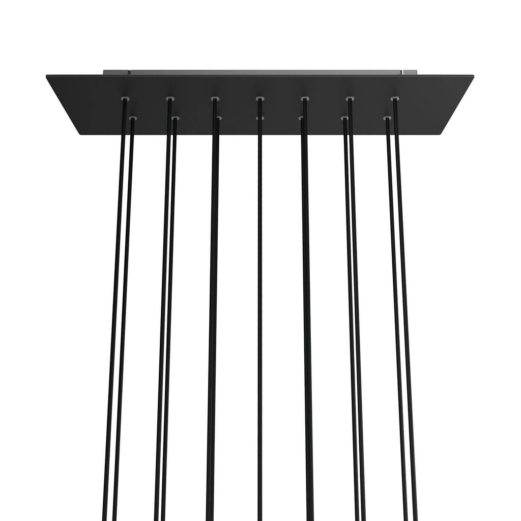 XXL Rose-One rectangular rosette with 14 holes and 6 side holes,