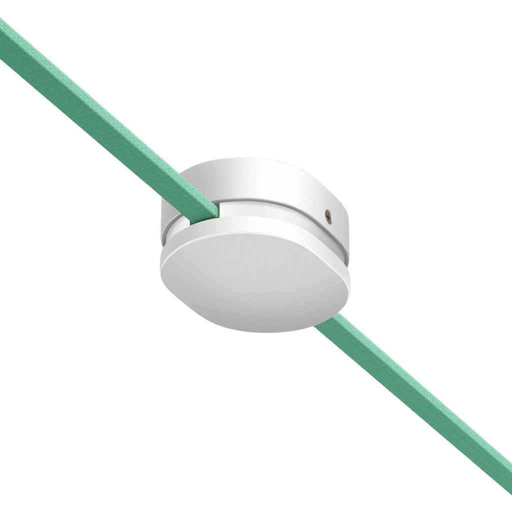 Rosone ovale in legno con 2 fori laterali per cavo per catenaria e