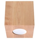 QUAD ceiling light in natural wood