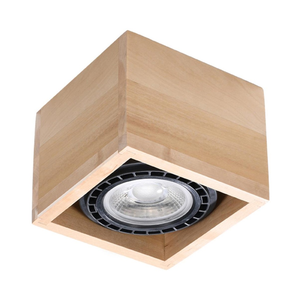 QUATRO 1 ceiling light in natural wood