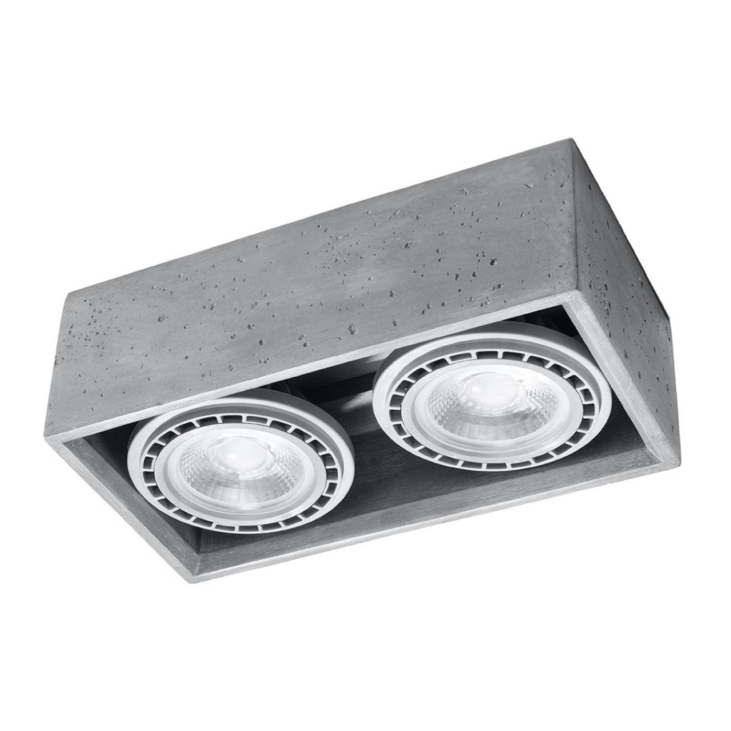 QUATRO 2 ceiling light in concrete