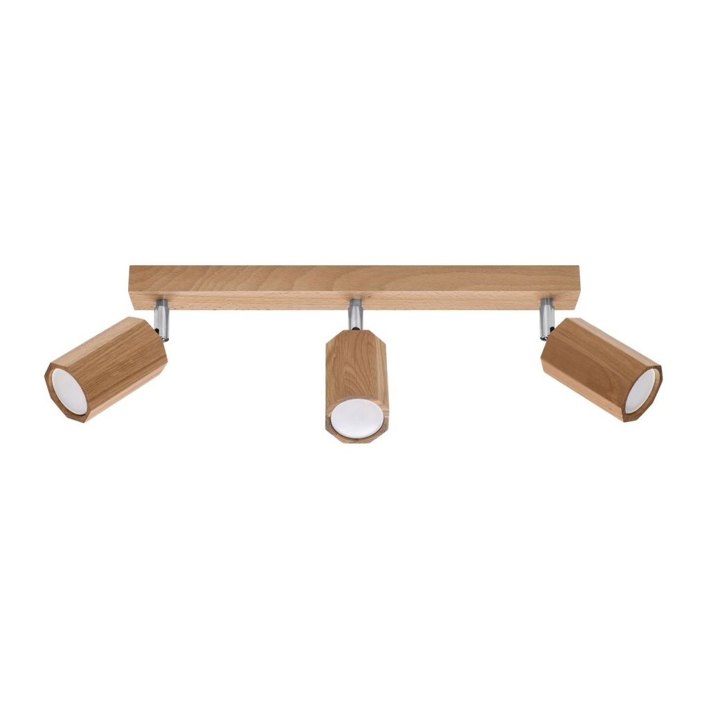 Lampada da soffitto ZEKE 3 rovere