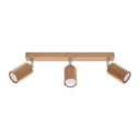Lampada da soffitto ZEKE 3 rovere