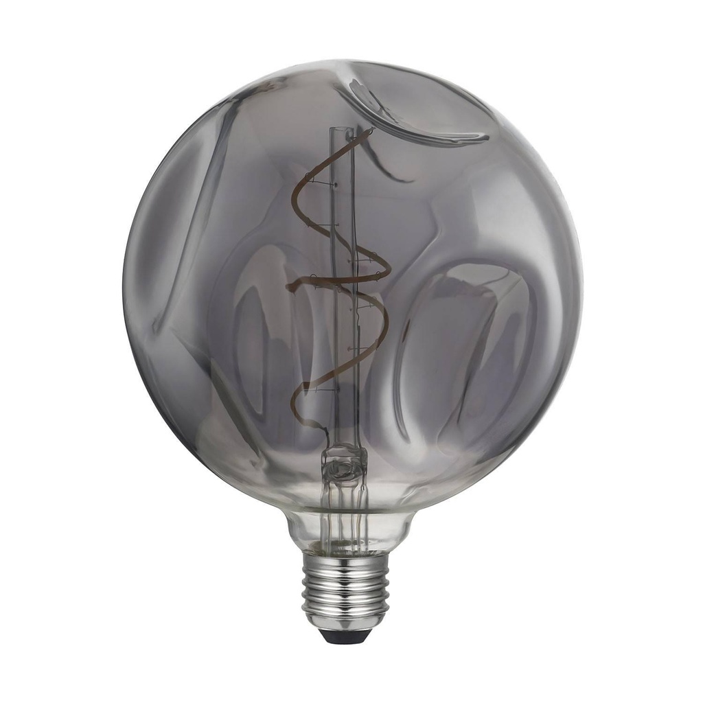 LED Smoky Bumped Globe G140 filament spiral bulb 5W 150Lm