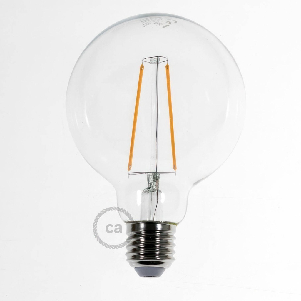 LED Bulb Transparent Globe G95 Long Filament 4.5W 470Lm E27