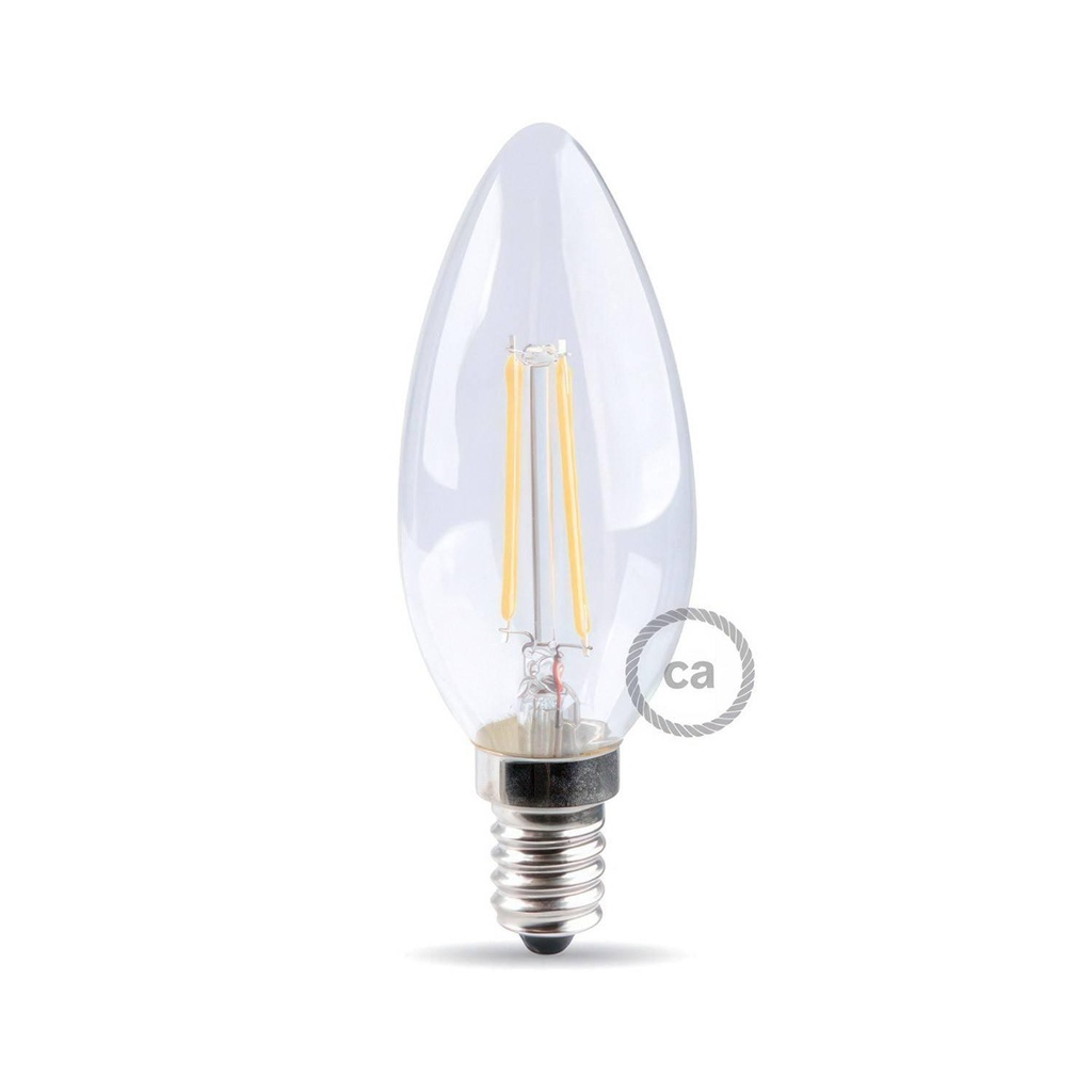 LED Bulb Transparent Olive 4,5W 470Lm E14 2700K