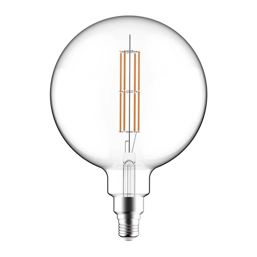 Lampadina LED Trasparente XXL Globo G200 Doppio filamento Dritto 12W