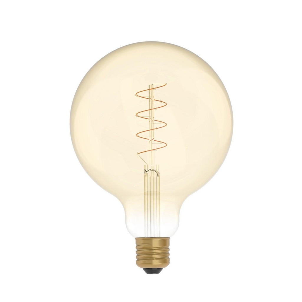 Golden LED bulb Carbon Line spiral filament Globo G125 4W