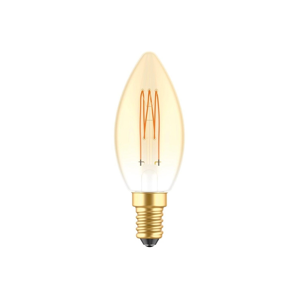 [8057971910168] LED Bulb Golden Carbon Line Vertical Filament Candle C35