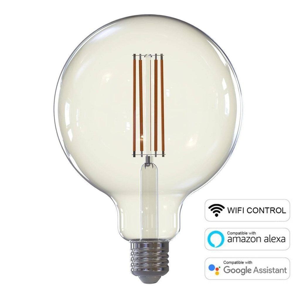 Lampadina LED SMART WI-FI Globo 125 7W 806Lm E27 2700K Dimmerabile