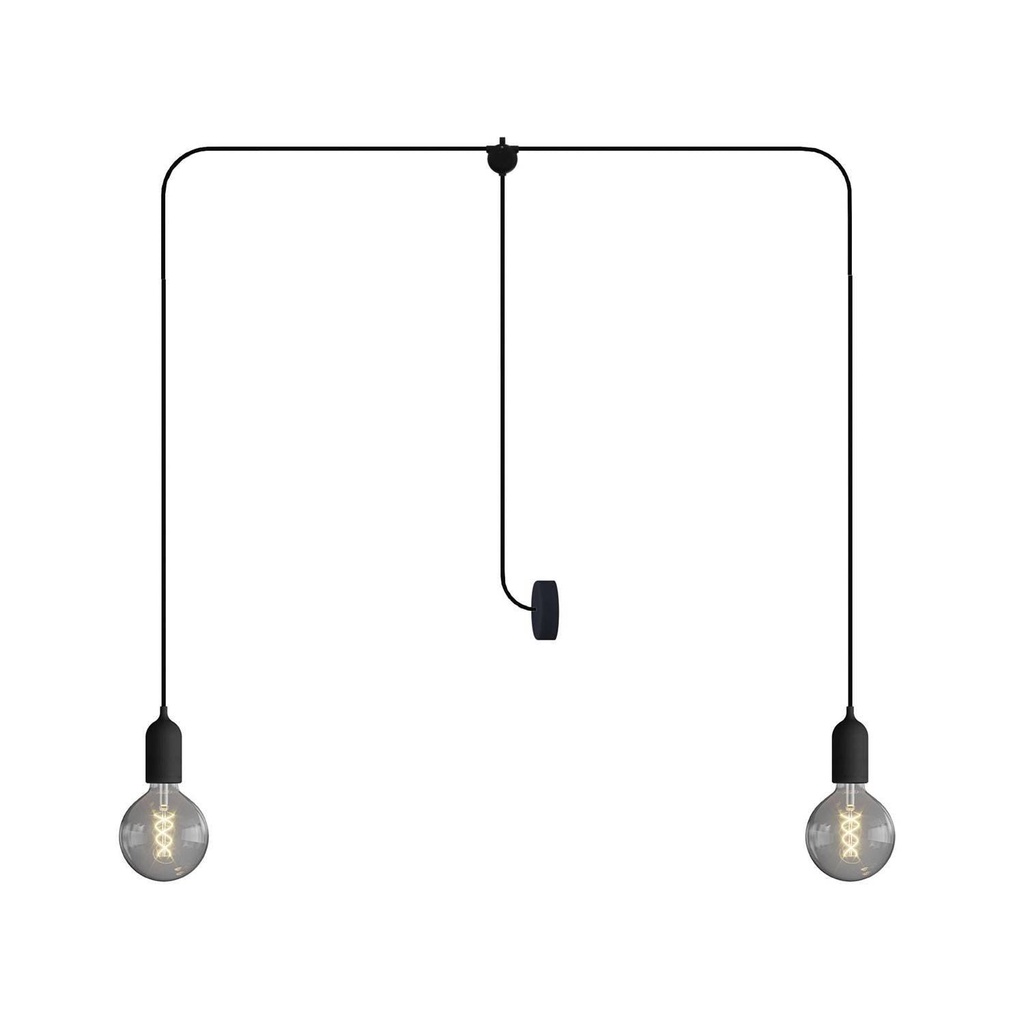 T-Snake EIVA IP65 2-lamp outdoor lamp with rosette