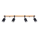 Lampada da soffitto FAGER 4L nera