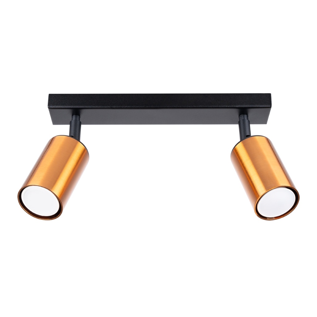 Lampada da soffitto WINX 2 nero/cooper