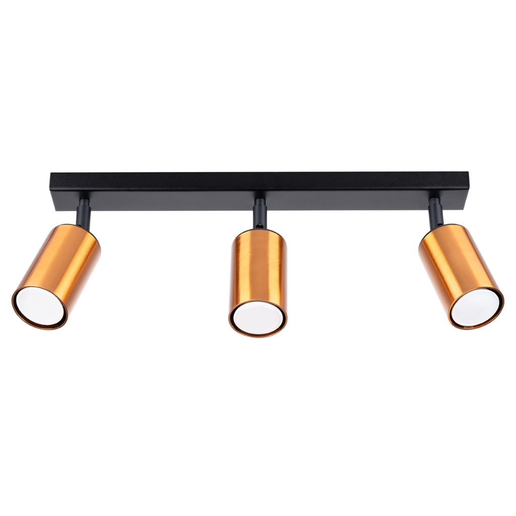 Lampada da soffitto WINX 3 nero/cooper