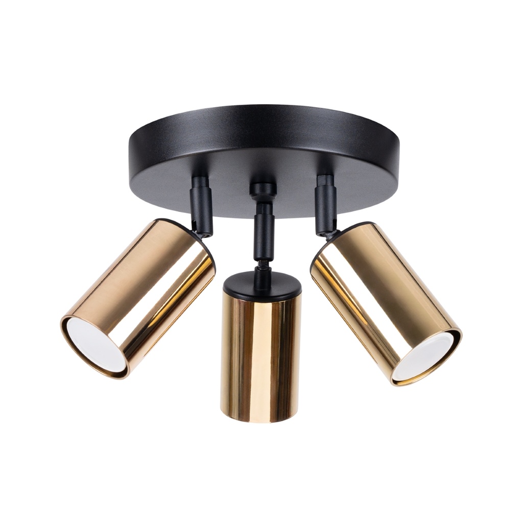 Lampada da soffitto WINX 3P nero/oro