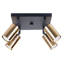 Lampada da soffitto WINX 4 nero/oro