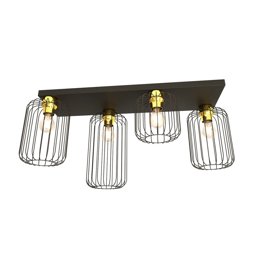 Lampada da soffitto Barn 4 Bl Gold