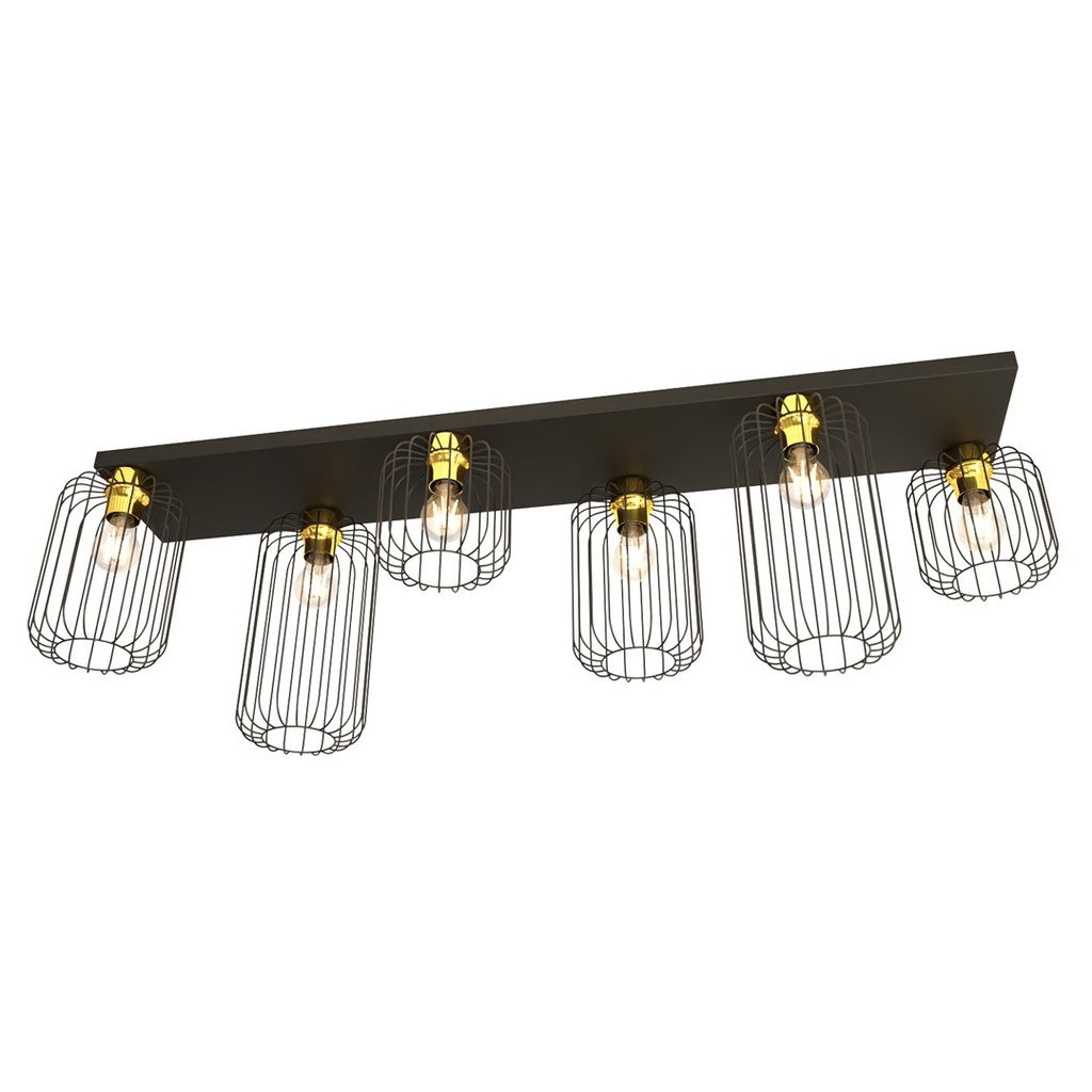 Lampada da soffitto Barn 6 Bl Gold