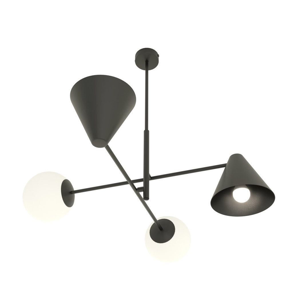 Lampadario Hermes 4 Black