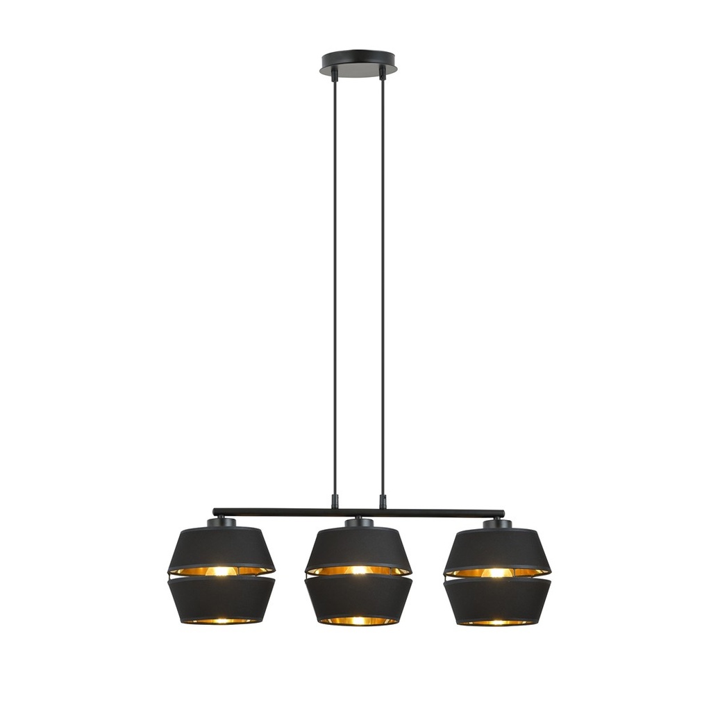 Piano 3 Black/Gold pendant lamp