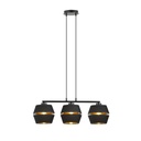 Lampada a sospensione  Piano 3 Black/Gold 