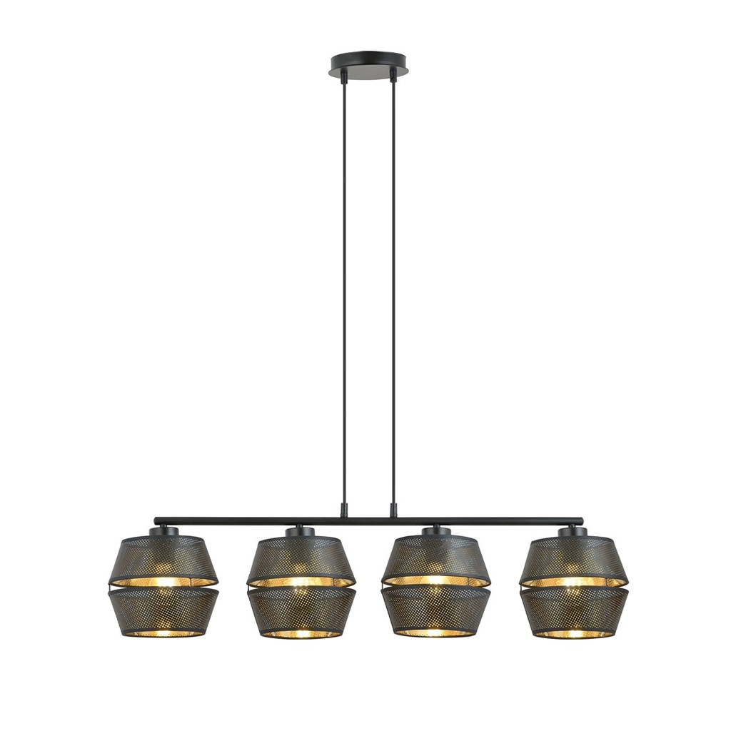Malia 4 Black/Gold pendant lamp