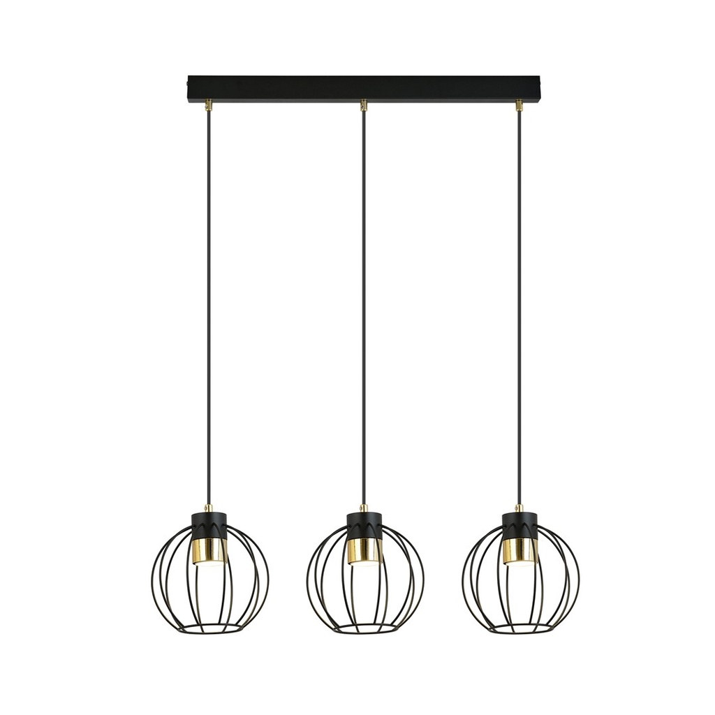 Lampada a sospensione Ajax 3 Black/Gold