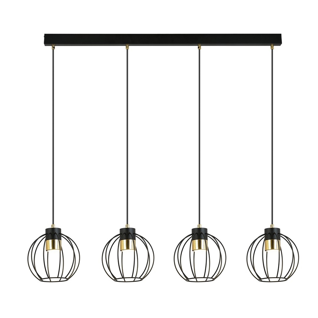Ajax 4 Black/Gold pendant lamp