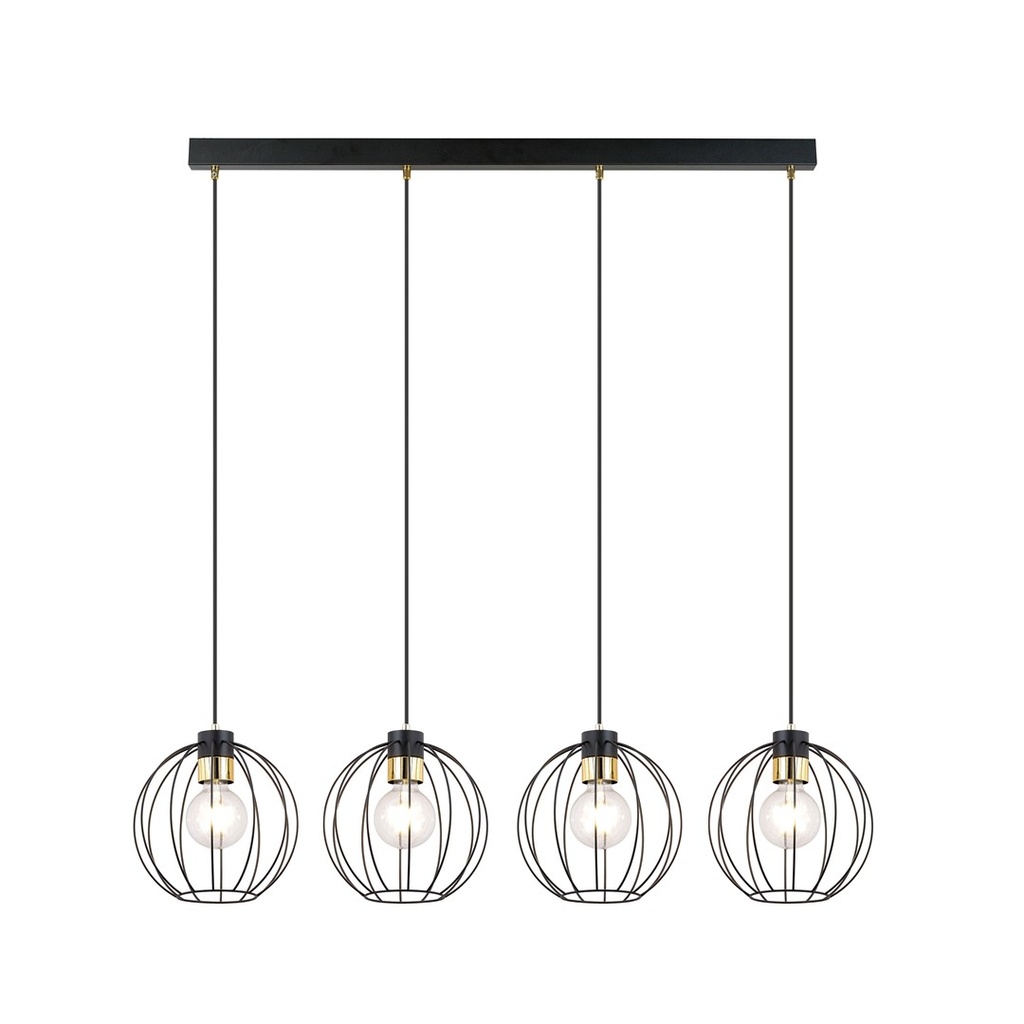 Lampada a sospensione Gino 4 Black/Gold
