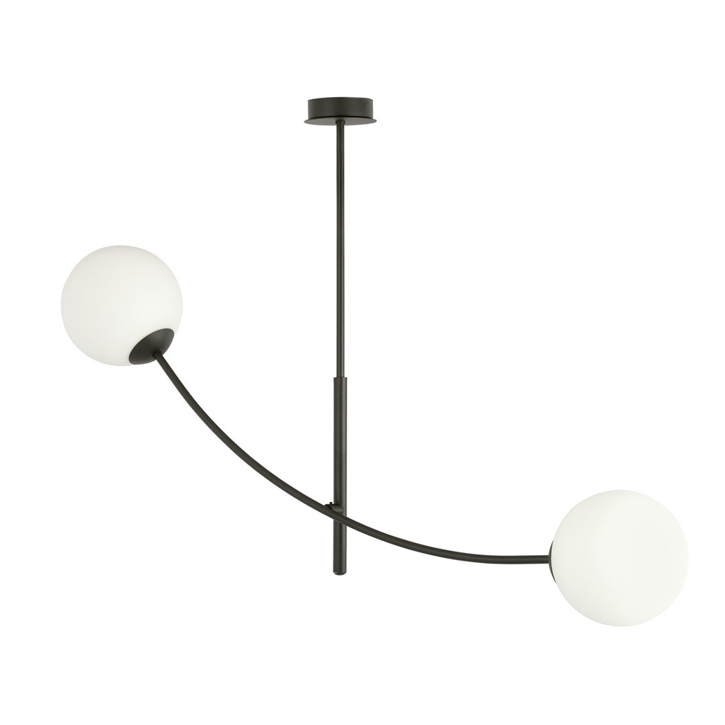 Hunter 2 Black/Opal ceiling lamp