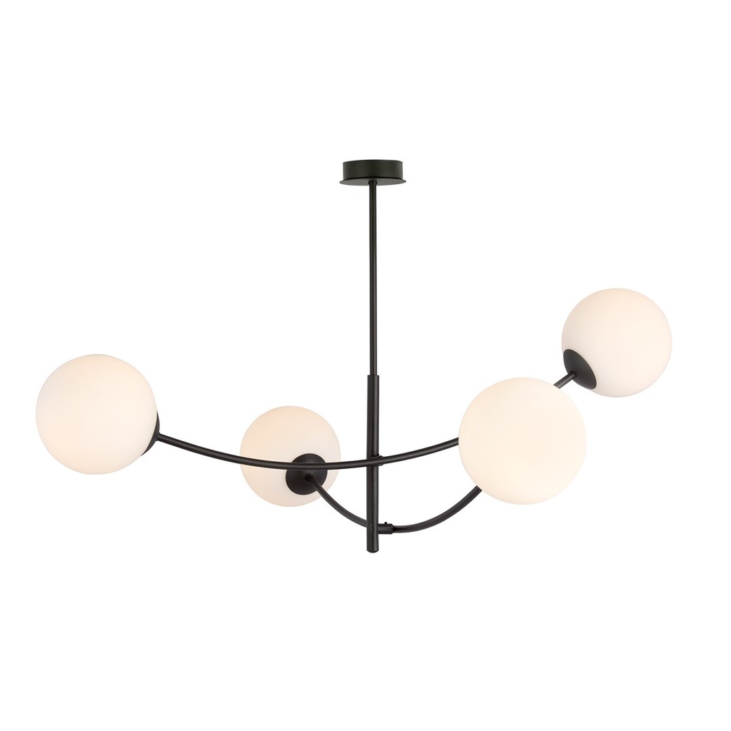 Lampada da soffitto Hunter 4 Black/Opal