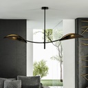 Lotus 2 Black/Gold ceiling lamp