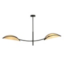 Lampada da soffitto Lotus 2 Black/Rattan