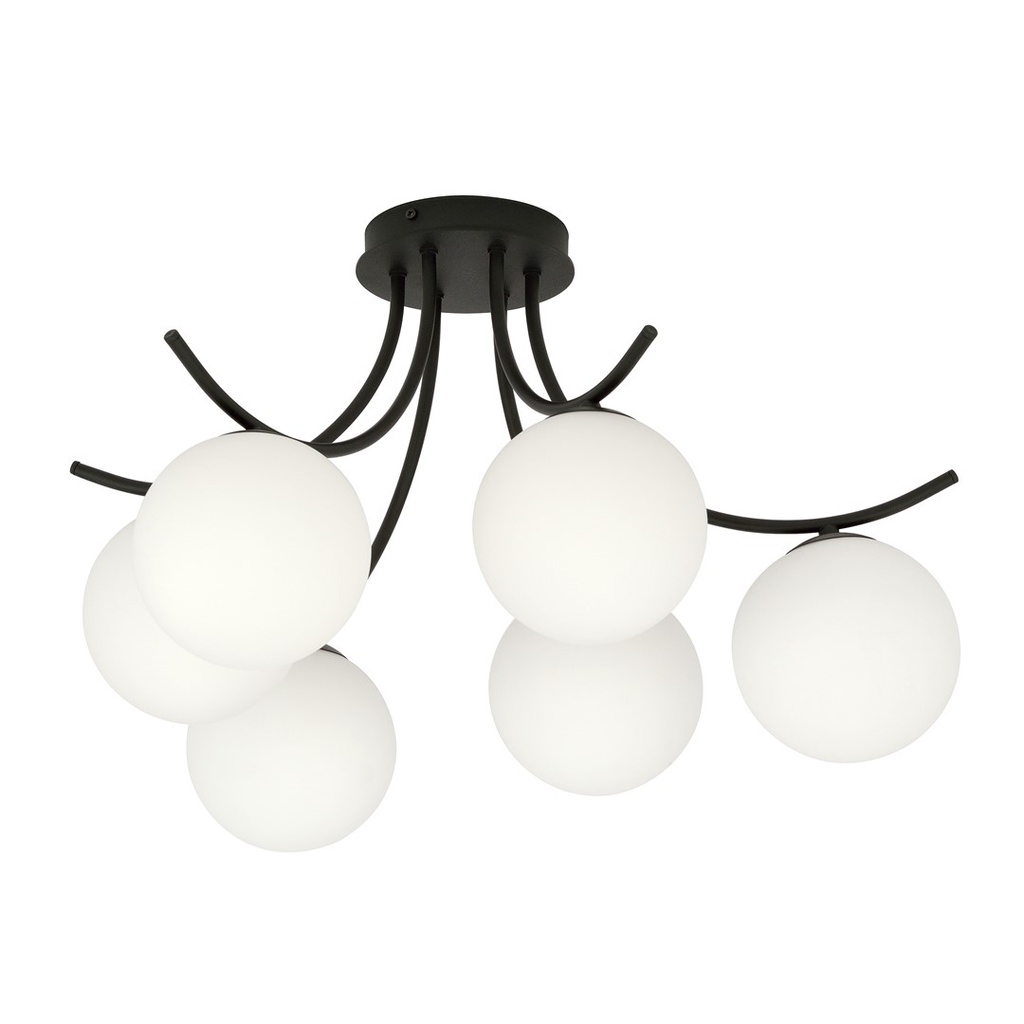 Boston 6 Black/Opal ceiling lamp