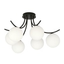 Boston 6 Black/Opal ceiling lamp