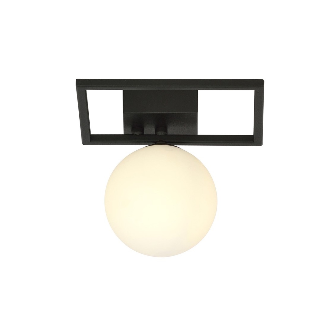 Imago 1E Black/Opal ceiling lamp