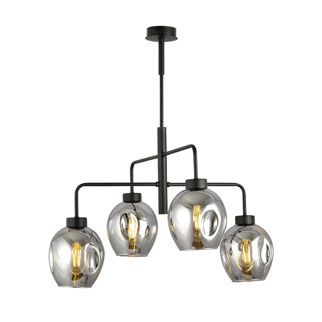 Lampada a sospensione Lukka 4 Black/Grafit