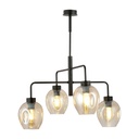Lampada a sospensione Lukka 4 Black/Amber