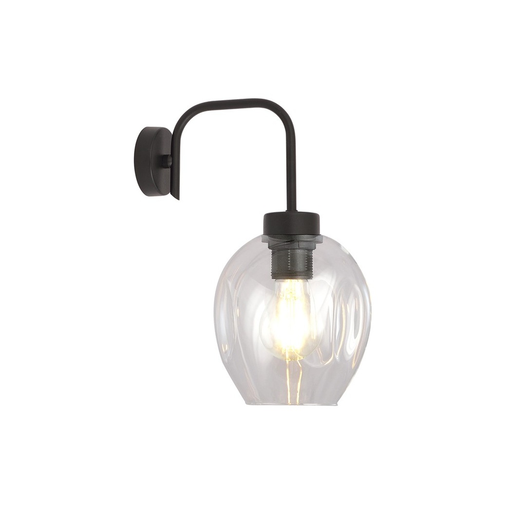Lukka K1 Black/Transparent wall lamp