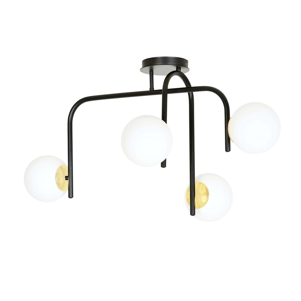 Ragnar 4B Black Gold ceiling lamp