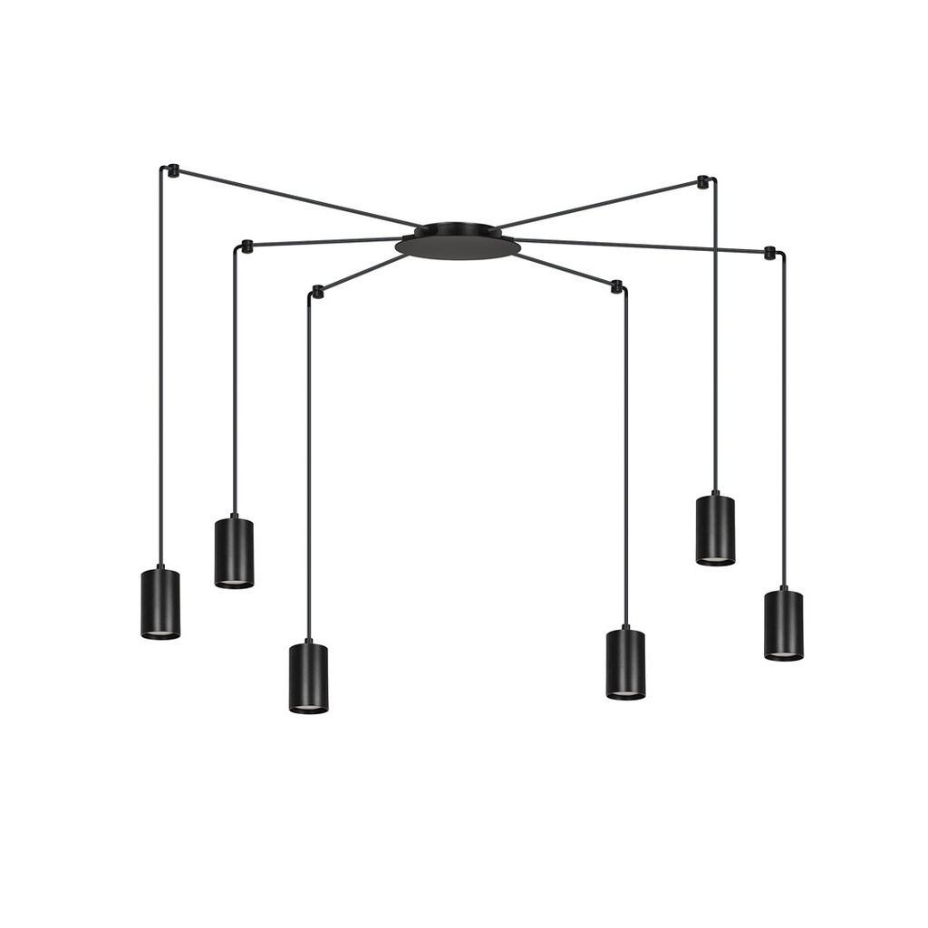 Lampada a sospensione Traker 6 Bl/Black