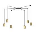 Lampada a sospensione Traker 6 Bl/Gold