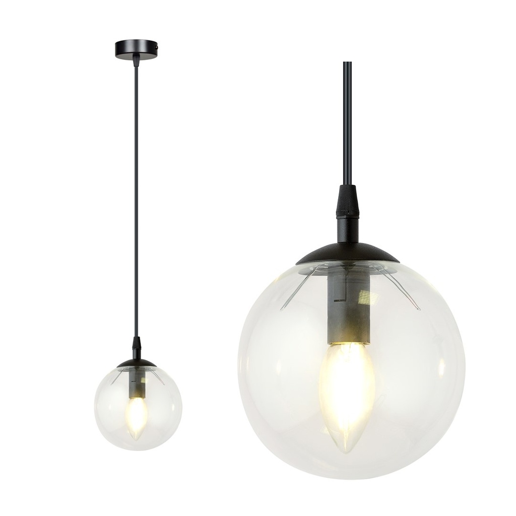 Cosmo 1 Bl Transparent pendant lamp