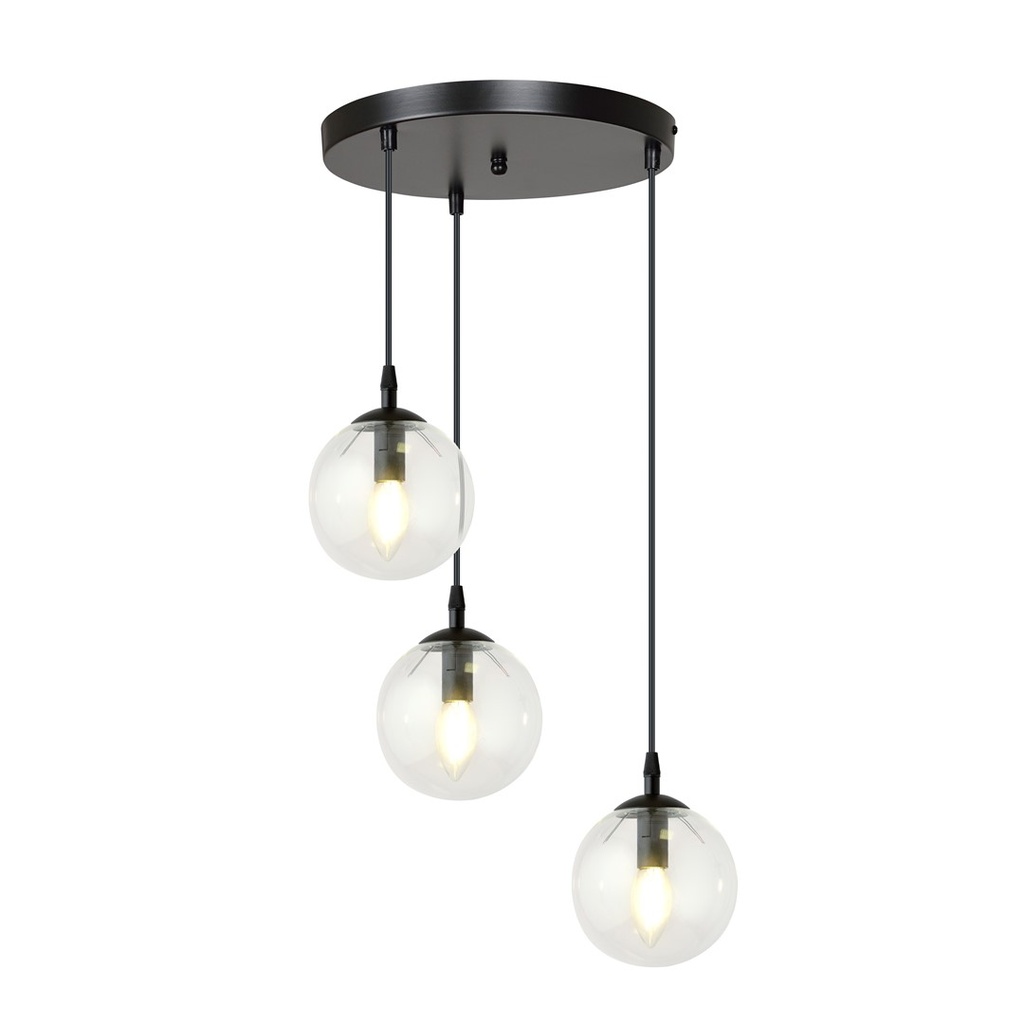 Cosmo 3 Bl Premium Transparent pendant lamp