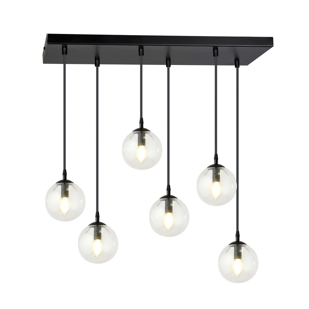 Cosmo 6 Bl Transparent pendant lamp