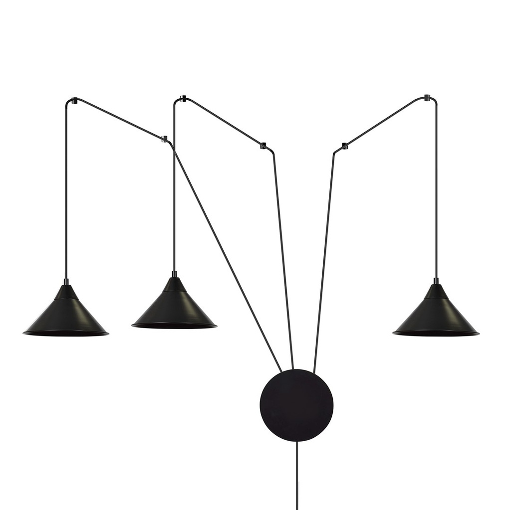 Abramo 3 Black pendant lamp